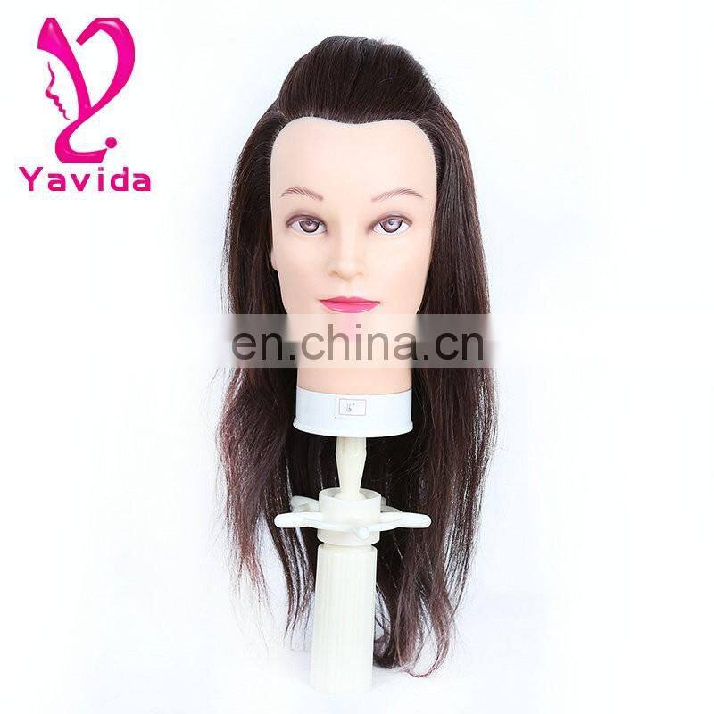 Lightweight Cosmetology 100% human hair training doll head training head for barber