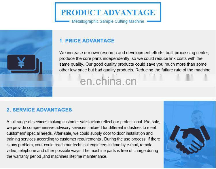 Factory direct laboratory manual metallographic cutting machine