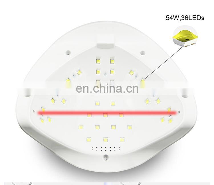 made in Shenzhen 54W SUN X UVLED Nail Lamp Dryer Machine for Nail Gel Polish Drying with Smart Sensor Nail Art