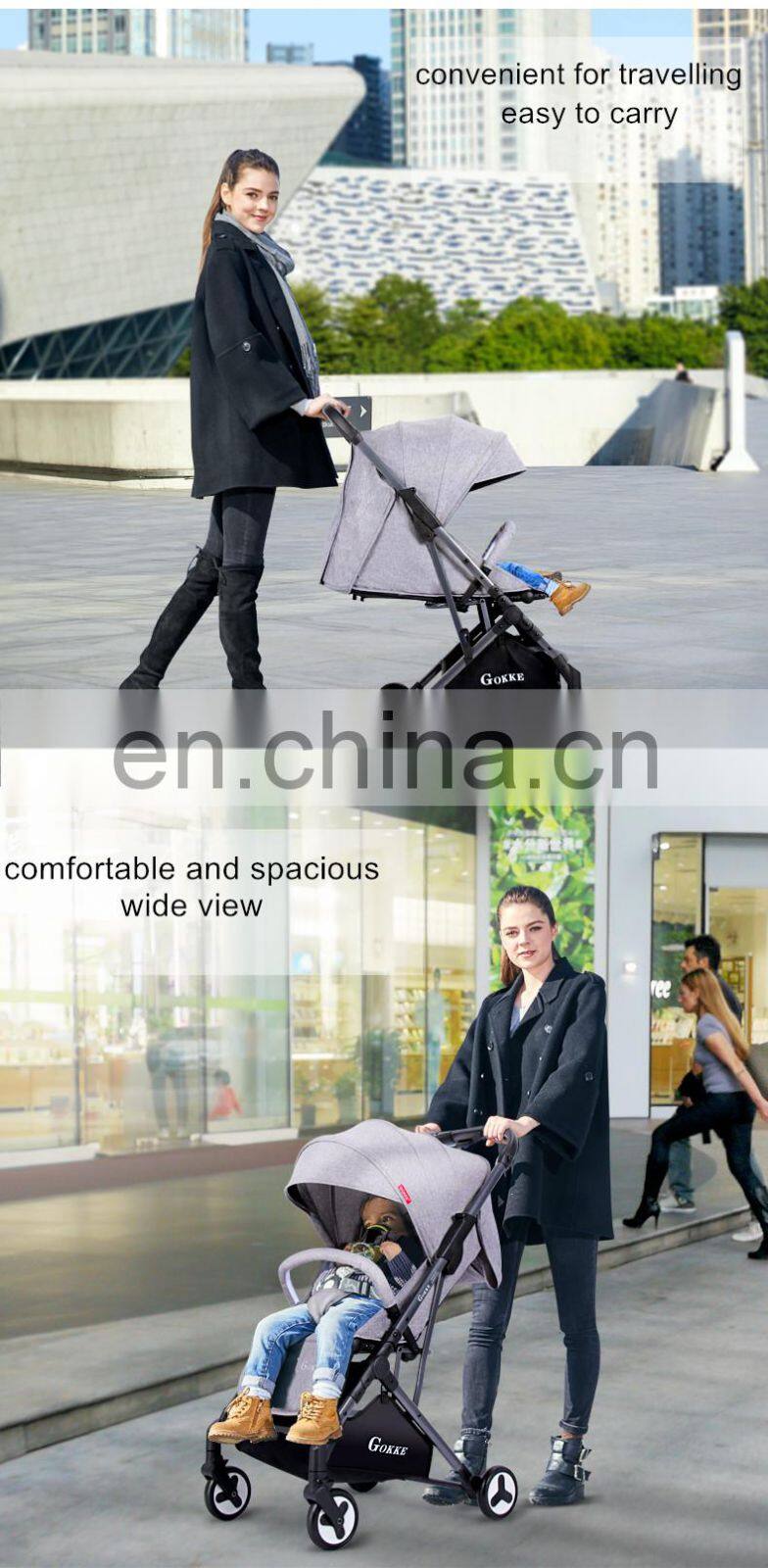Aluminum Structure Extra Lightweight Compact Folding Stroller Baby Luxury