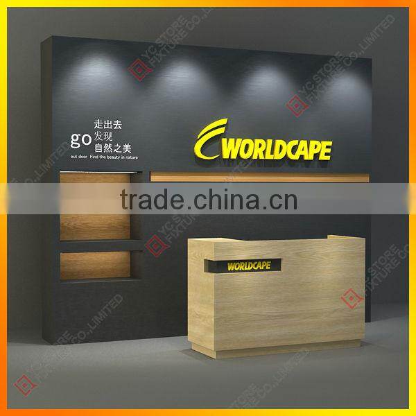 Company image cashier counter desk for shoes
