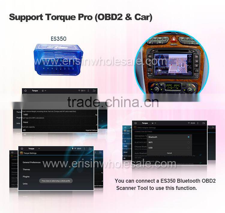 Erisin ES2507B 7" Mercedes Double Din Car DVD Player with GPS 3G WiFi Bluetooth