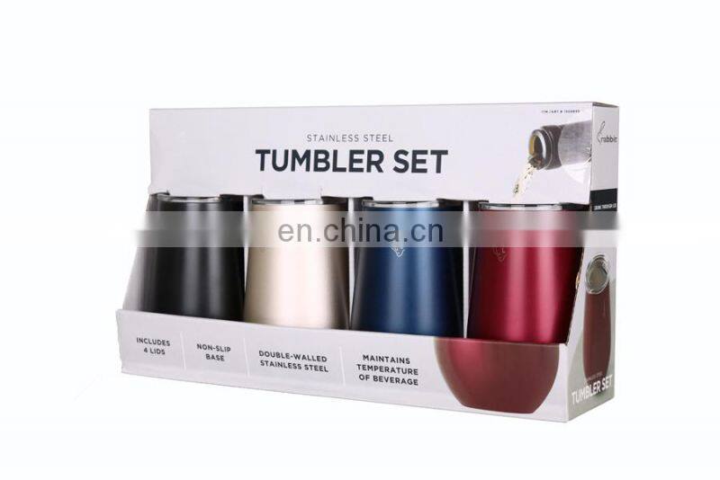 Amazon hot selling Custom 12oz Double wall Insulated Vacuum 18/8 stainless steel water tumbler