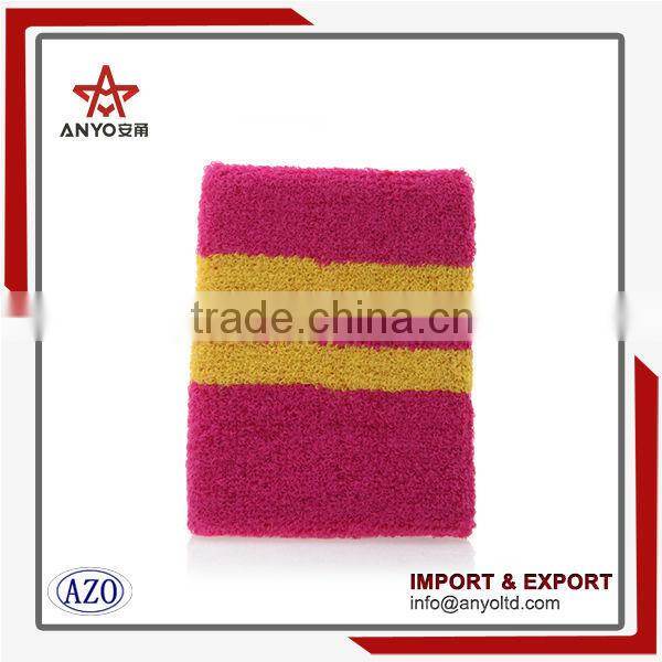 Factory direct sales made in china sports custom wrist sweatband