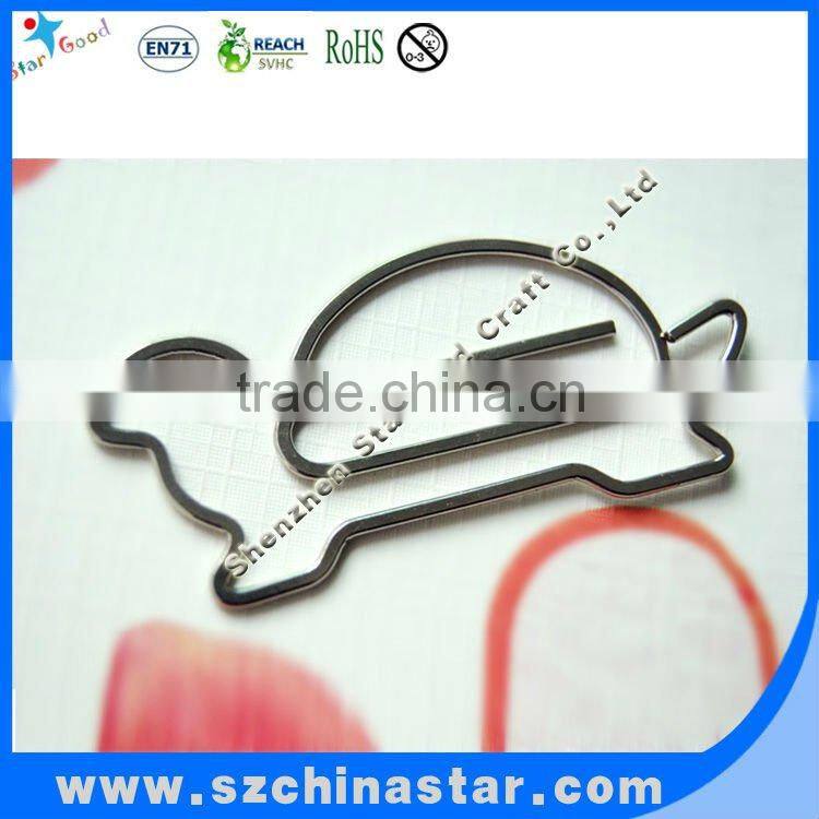 Stationery wholesale unique flat animals shape fancy paper clip