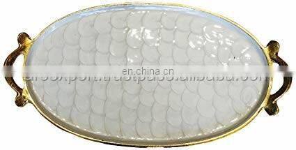 metal handmade mirror fancy trays
