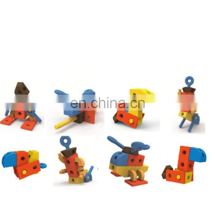 Children EVA foam building blocks to Creative plastic interlocking toy EVA foam building block