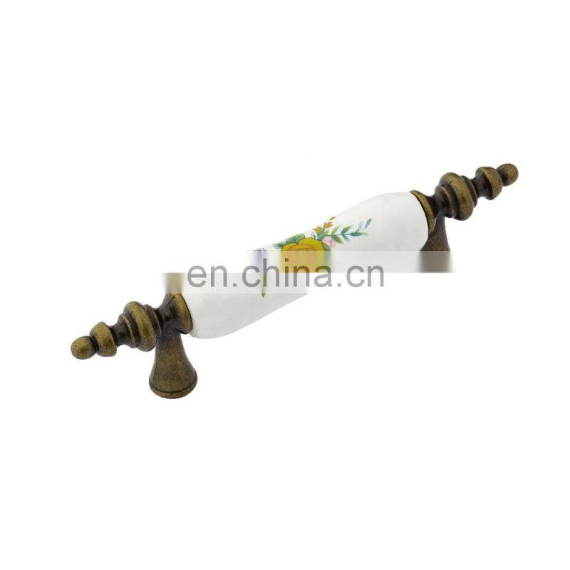 Ceramic Zinc Alloy Cabinet Drawer Door Handles Pulls