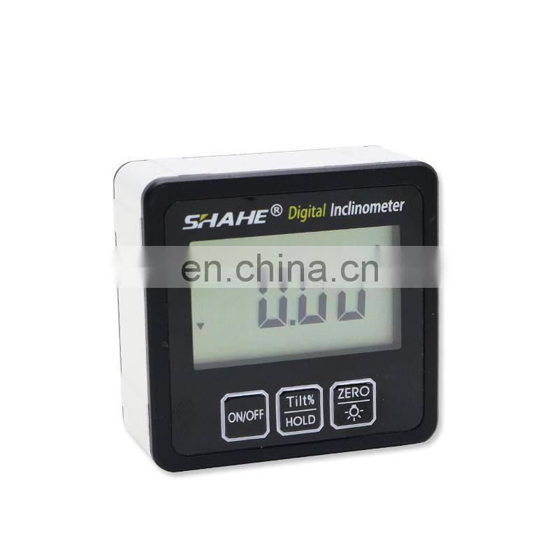 SHAHE Mini digital inclinometer Digital level box with magnets base digital protractor with backlight