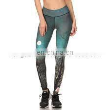 OEM Customized 2021 Allover variety Printed Feather Galaxy Super soft Brushed Print Elastic Sexy Leggings for Women