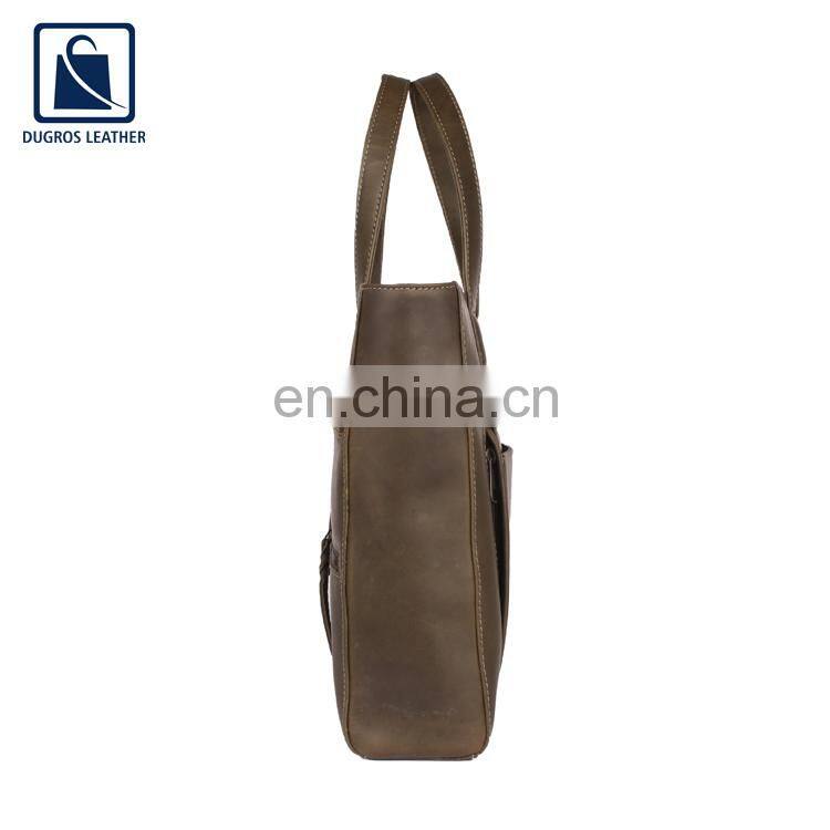 Indian Manufacturer of Premium Quality Hot Selling Zipper Closure Type Women Genuine Leather Handbag for Bulk Purchase