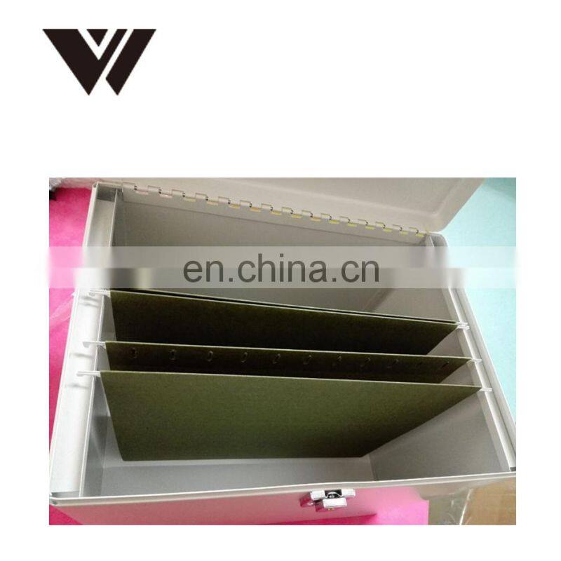 High Quality Durable Heavy Duty Portable Stainless Steel Stationeries Document Case Metal File Storage Box Case