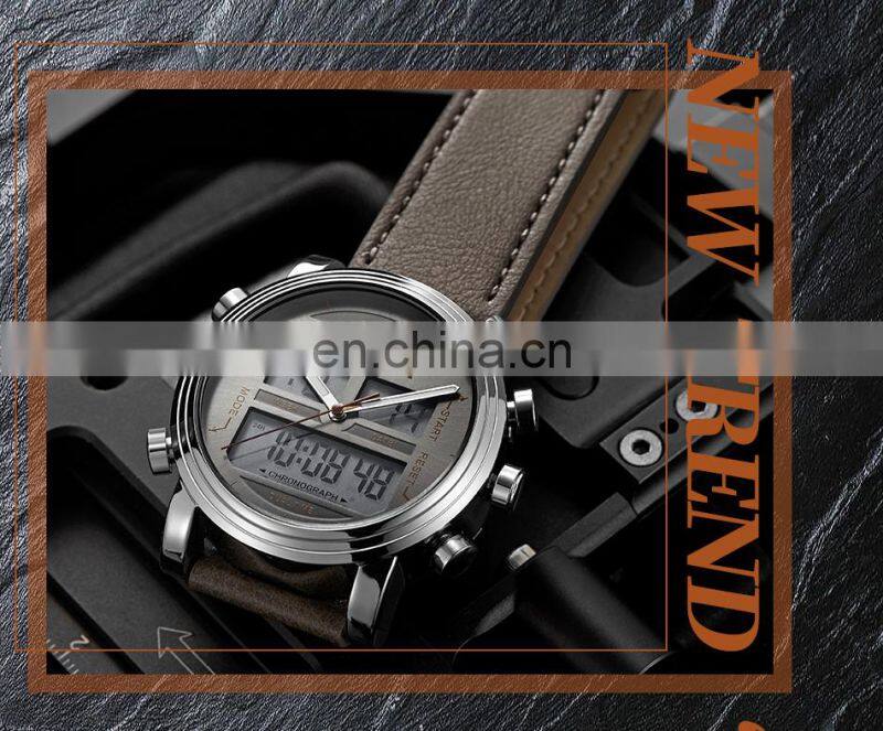 SINOBI Fashion Digital Watch Man Chronograph Calendar Watches Custom Logo OEM Wristwatch S9824G Watch Digital Analog Mens