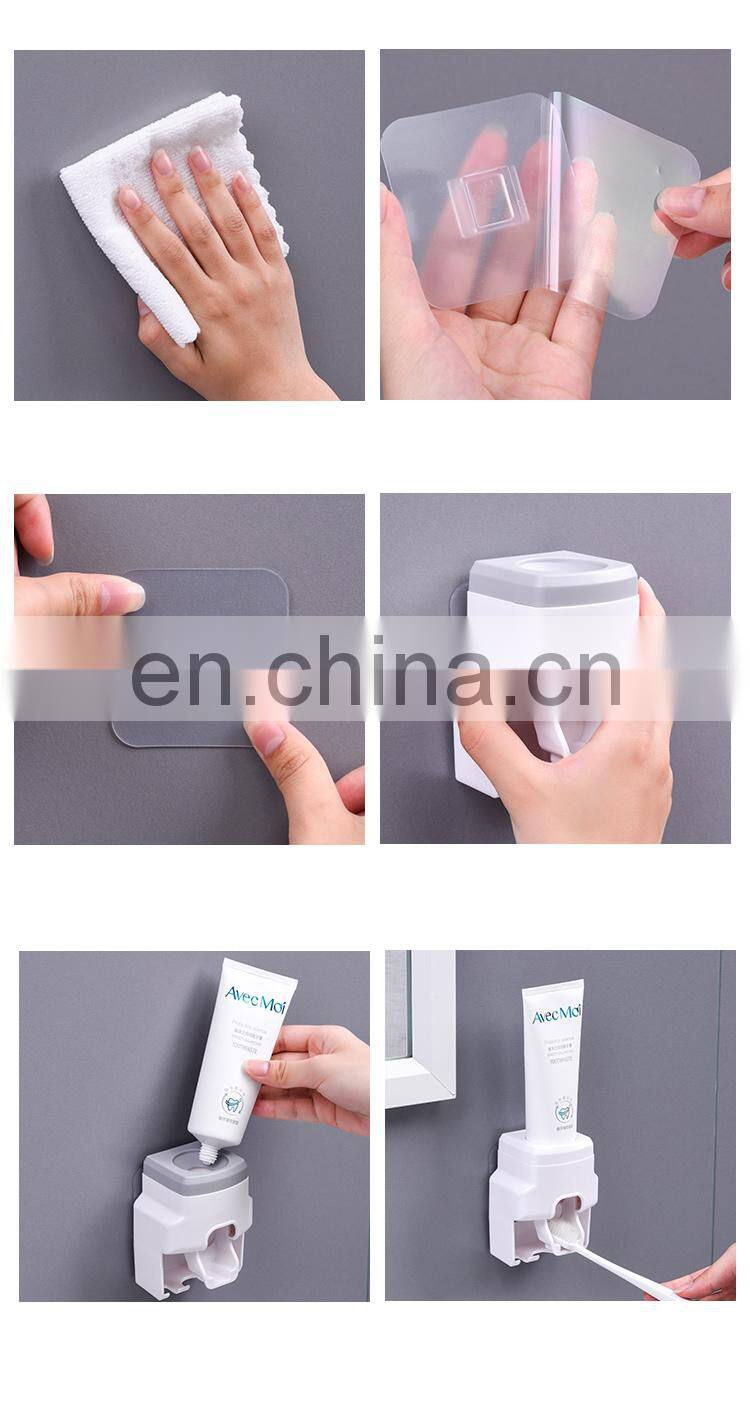 Creative Wall Mount Automatic Toothpaste Dispenser Bathroom Accessories Waterproof Lazy Toothpaste Squeezer Toothbrush Holder