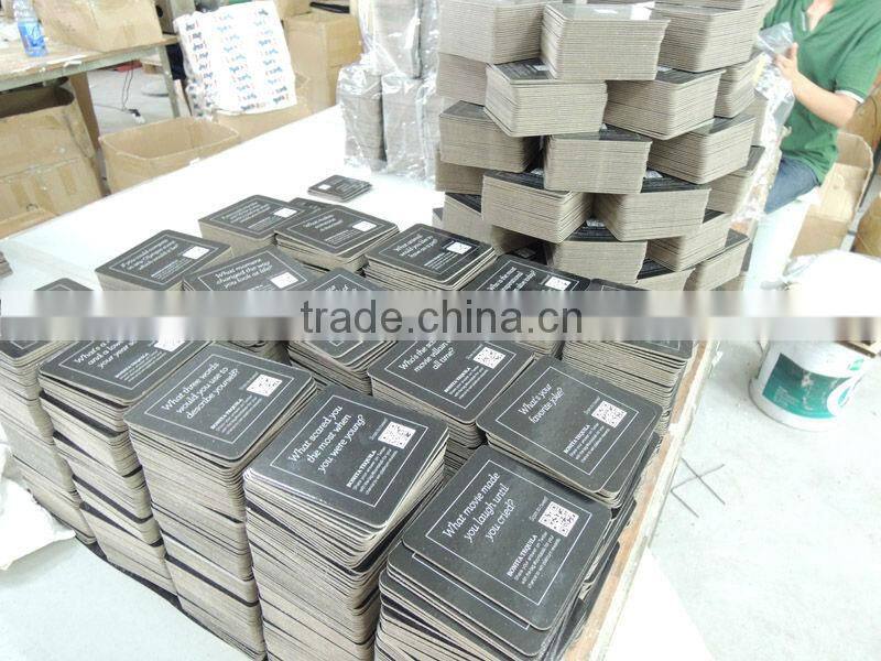 Silicone coaster, custom rubber cardboard coaster, 2D/ 3D paper coasters for beer