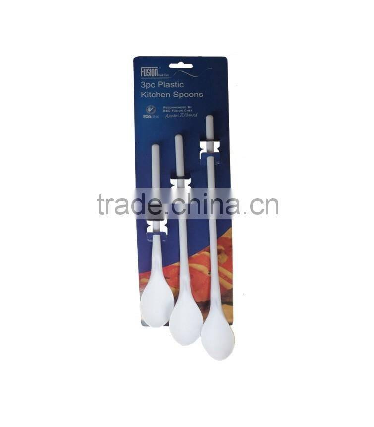 3pcs plastic Long Handle Salad Spoon Set