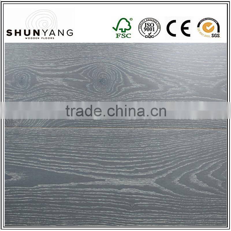 Grey Oiled White Engineered Oak Wood Floors China Factory