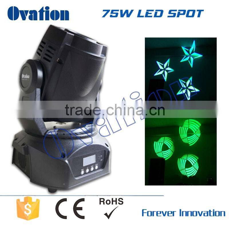 top selling products 2015 75W LED gobo mini moving head stage lighting