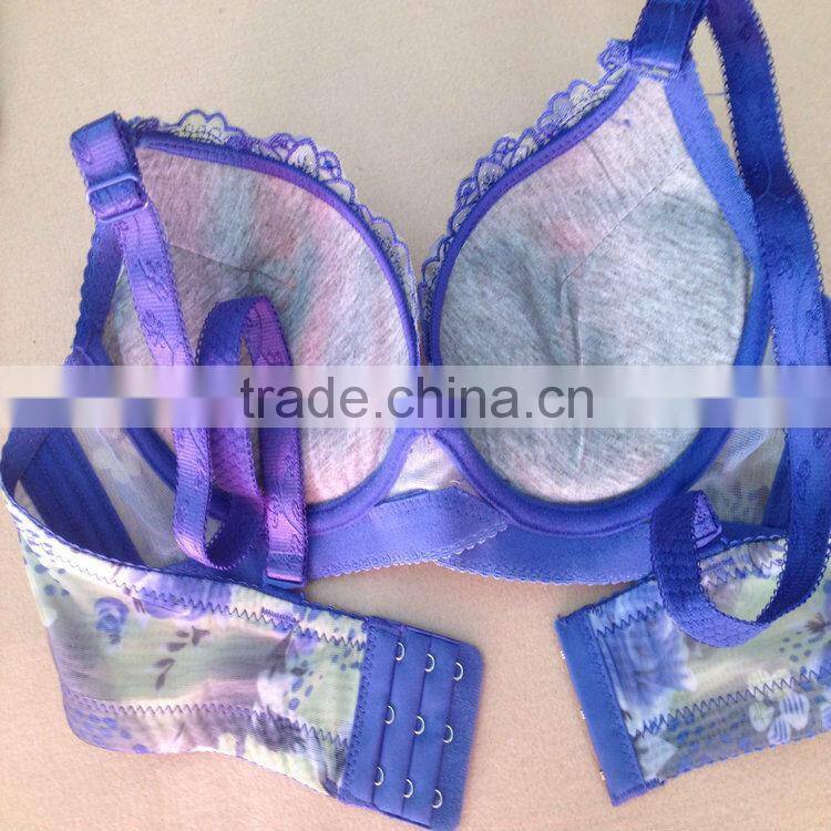 2.05USD 34-38 B Cup High Quality Mixing Styles Adjustable Fashional Ladies Sexy Push Up Bras (gdwx192)