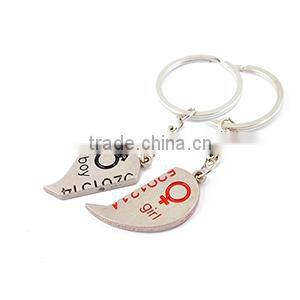 promotional gift couple heart keychains