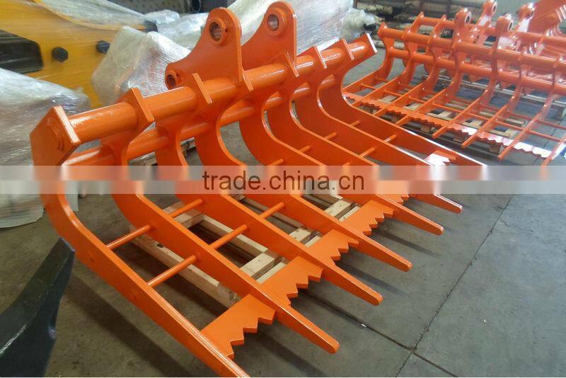 attachments of excavator rake for doosan 140w excavator