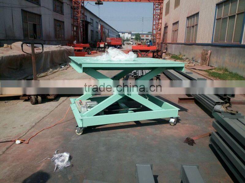 small manual electric scissor lift platform /lift table with good price and good quality for hotsales