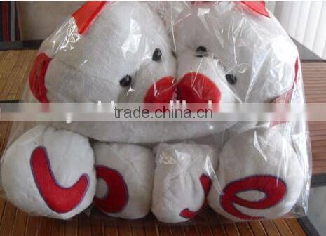 Stuffed Toy Bear of Wedding Gift/Plush White Couple Bear/Soft Toy White Couple Bear