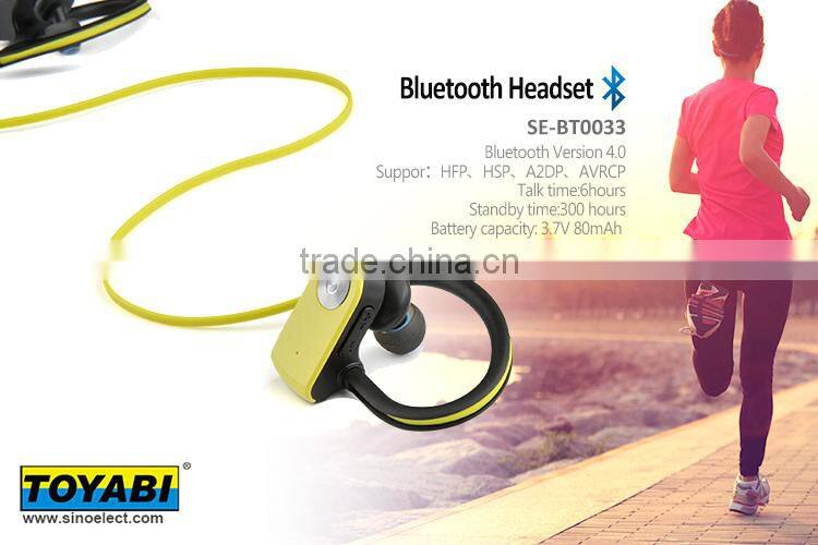 sweatproof bluetooth sports headsets waterproof Stereo Earphones earhook univesal cellphoneMicrophone handsfree calling Qy7