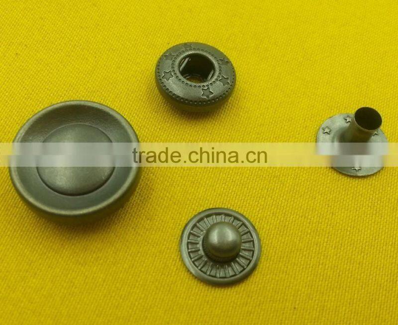 17mm Zinc Alloy Cap Press Studs Fastener For Jackets -- MA5439