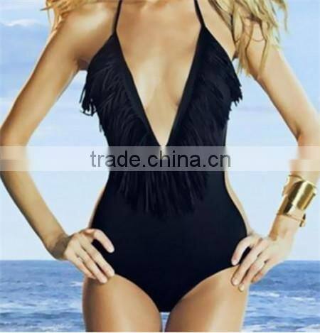 Alibaba China women Sexy push-up one-piece Swimsuit European swimwear