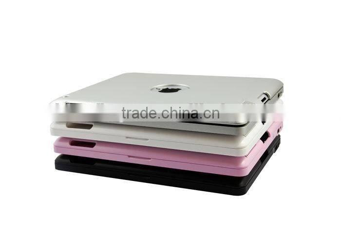 Power bank wireless Bluetooth keyboard case for iPad234 with 4000mah battery,rechargable folio calmshell Bluetooth keyboard