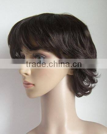 Unproceesed brazilian human hair full lace wig curly Full cuticle human hair wig