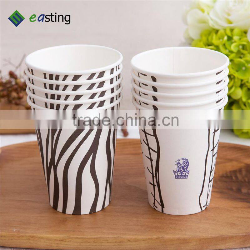 Manufacturer Made Single PE Paper Cup for hopitality usage for hot drink coffee