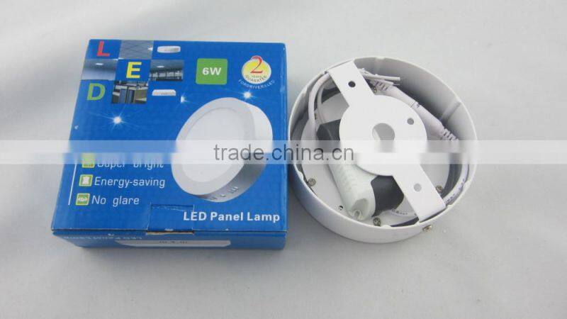 6W and round led panel light
