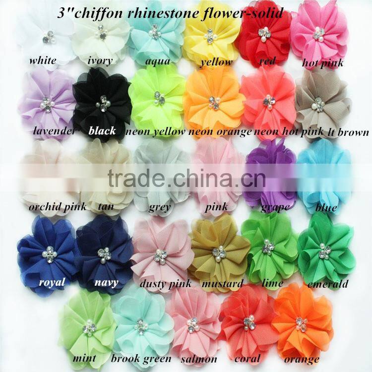 3"Lotus flower- decorative flowers-Hand sewing beads flower-fairy princess accessories/headband baby set