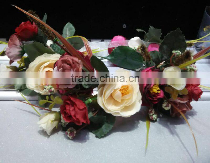 Wholesale Artificial Rose Flower Wedding Crown Head Band tiara flower crown