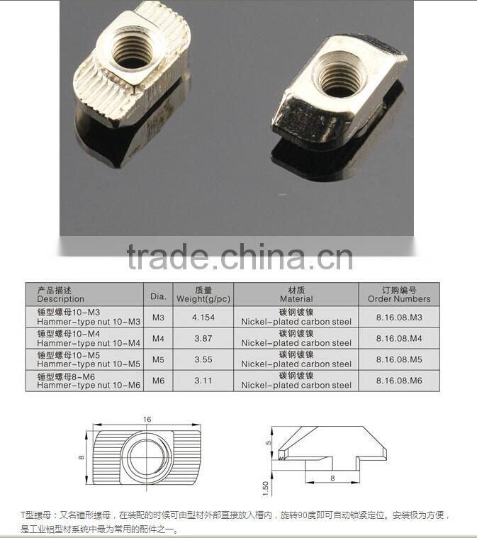 Self Aligning T-Nuts Groove 8