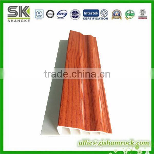 wooden color Plastic PVC Skirting Board