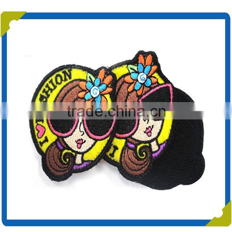 fashion popullar pretty angel embroidery girls sew hook patches