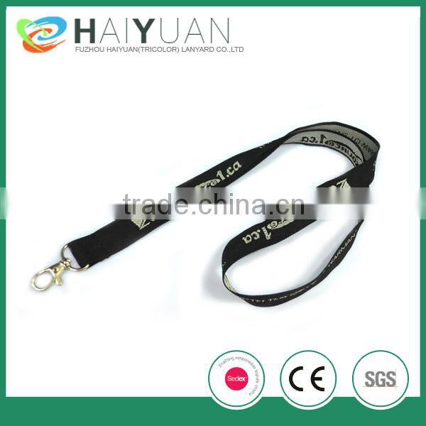 woven branded lanyard with simple clip
