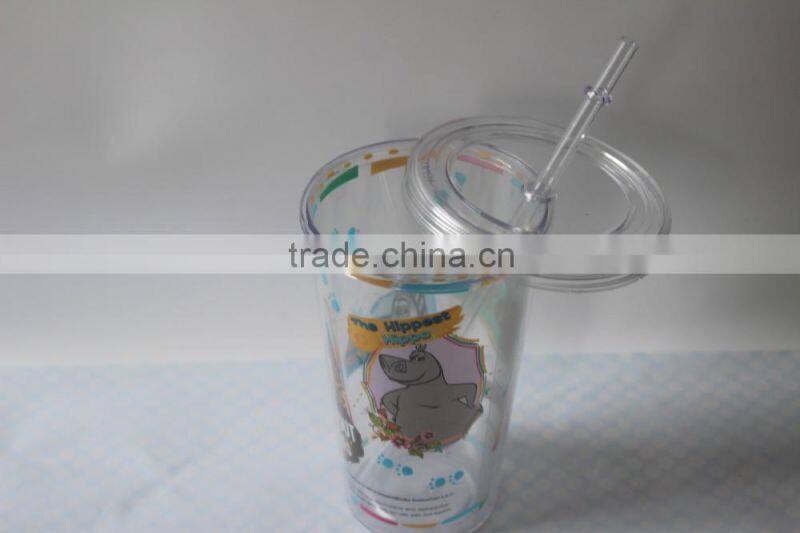 yongkang Fresh design starbucks double wall plastic mug