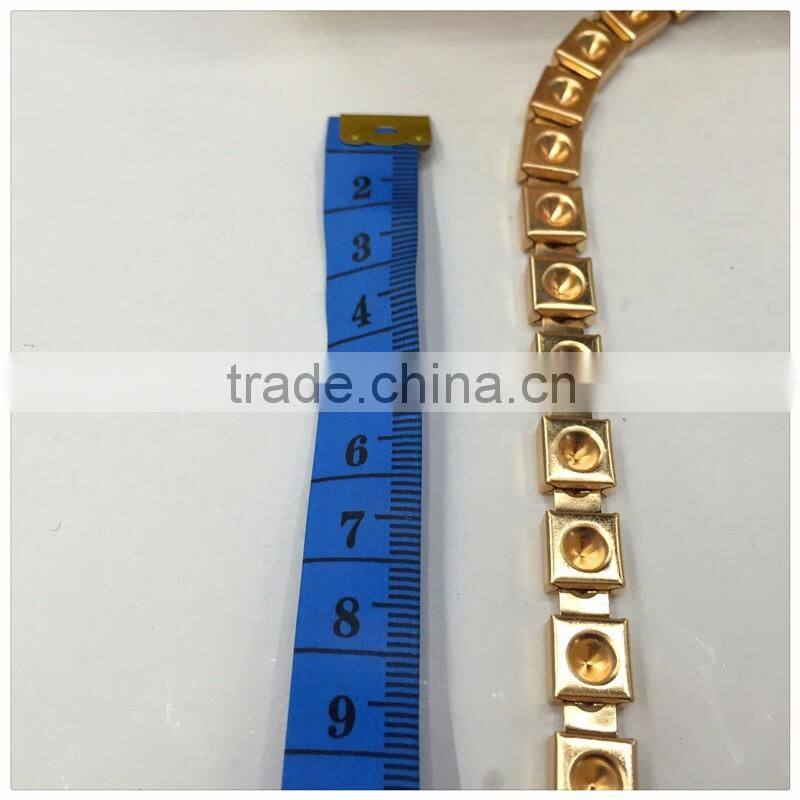 gold square chain with pearl for clothes necklace and shoes