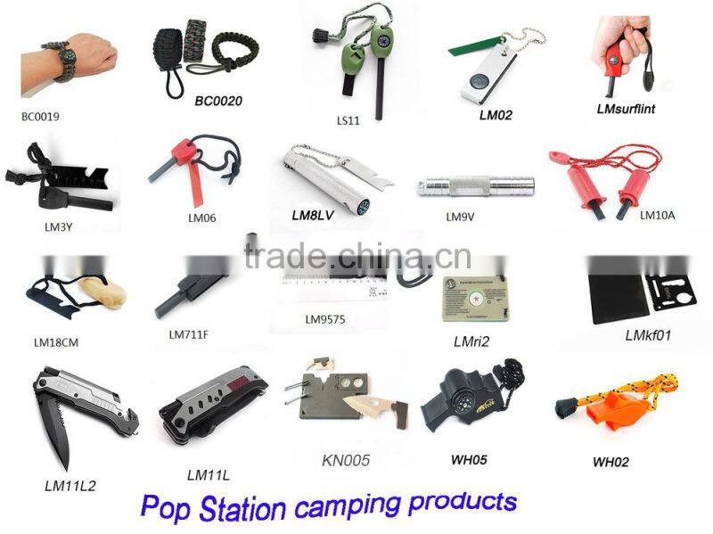 Survival camping knife having in stock