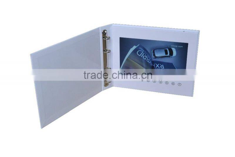 Business Gift Use and Paper Material 10inch LCD video brochure cards