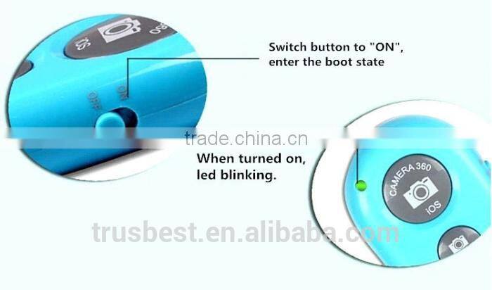 Wireless Self Selfie Stick Handheld Monopod+Clip Holder+Bluetooth Camera Shutter Remote Controller for iPhone Samsung gopro