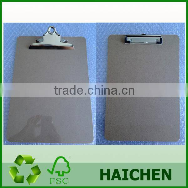 Pen Holder Clipboard, Letter Size, Low Profile Clip, Hardboard Single
