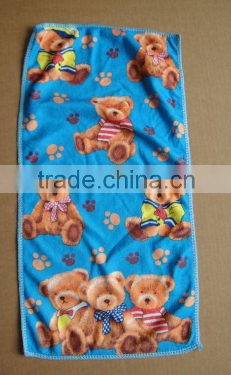 100% polyester animal print children microfiber towel