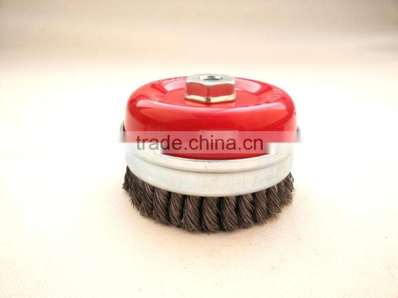 knotted cup brushes with bridle, diameter 125mm or 5"