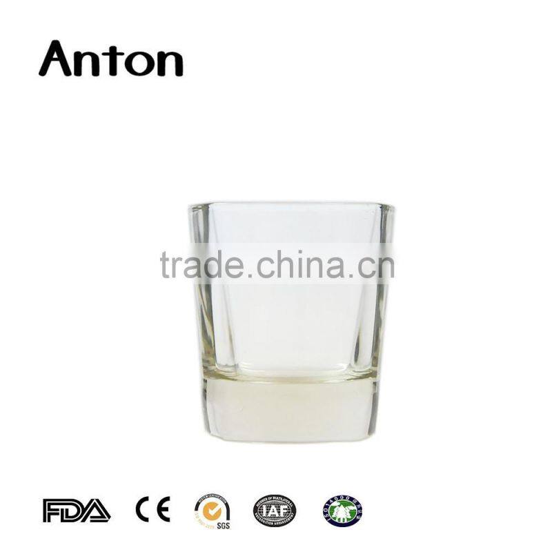 70ml 2016 newest style glass cup with handle Machinemade frost cup glass