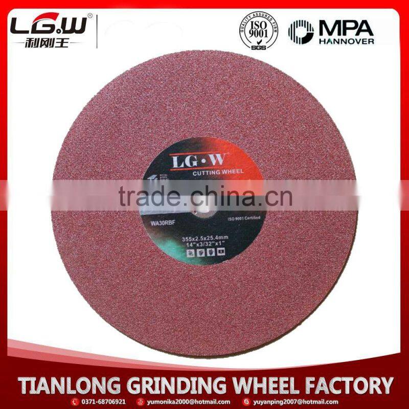 229 Abrasive cutting wheel 355MM metal cutter for VIETNAM market